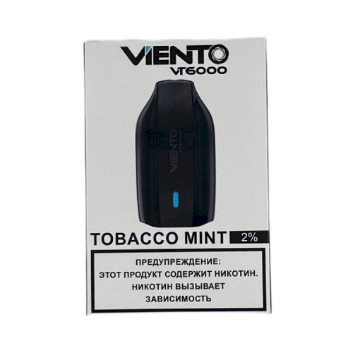 Электронная сигарета Viento VT 6000 - Табак мята (Tobacco Mint)