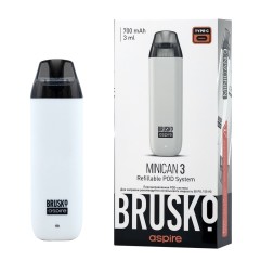 Перезаправляемая Под-Система Бруско Миникан 3 (Brusko Minican 3) 700 mah, Белый