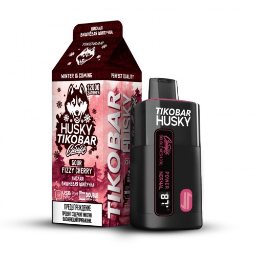 TIKOBAR HUSKY Сибирь Кислая вишневая шипучка 12000 затяжек