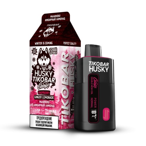 TIKOBAR HUSKY Сибирь Малиново-имбирный лимонад 12000 затяжек